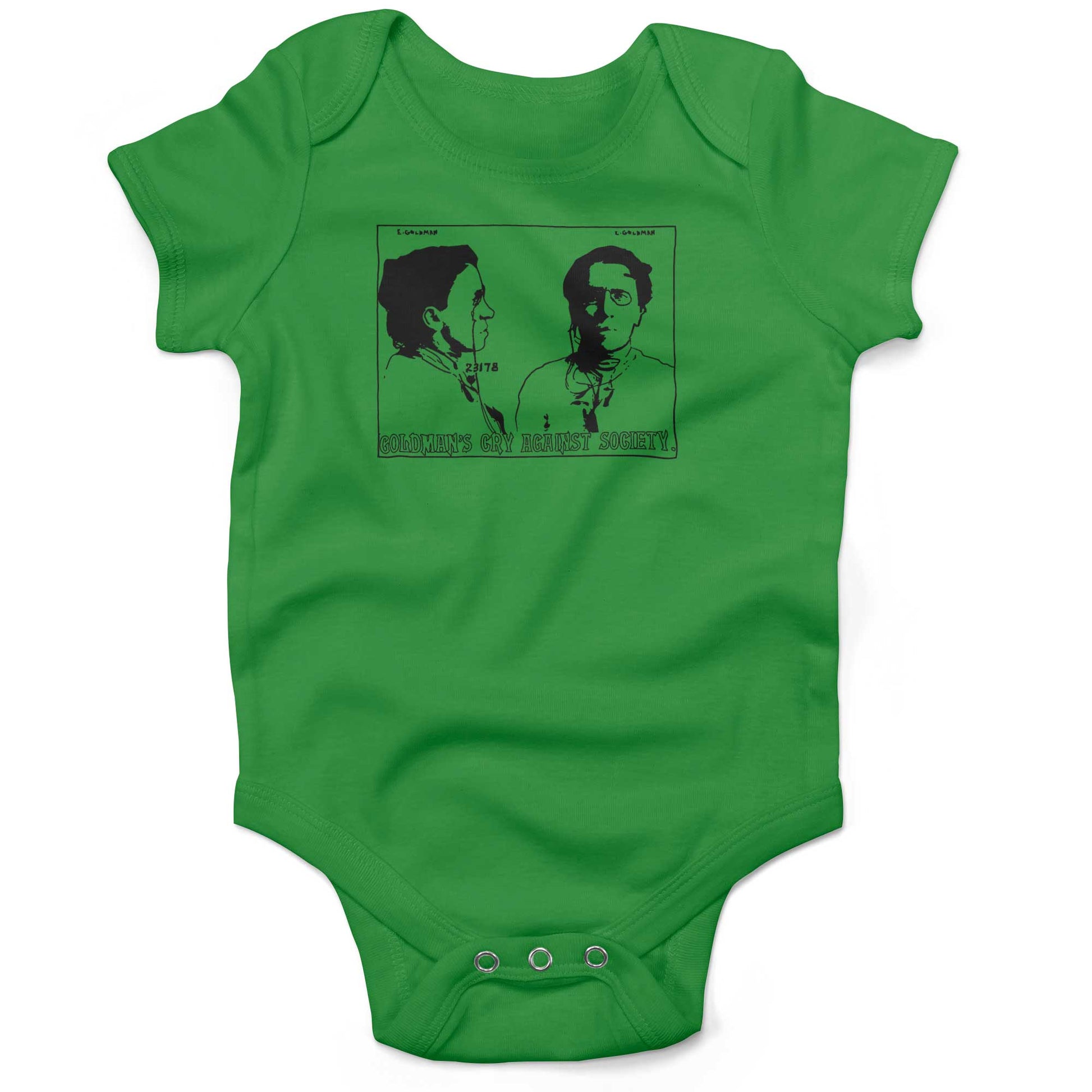 Emma Goldman Infant Bodysuit or Raglan Baby Tee-Grass Green-3-6 months