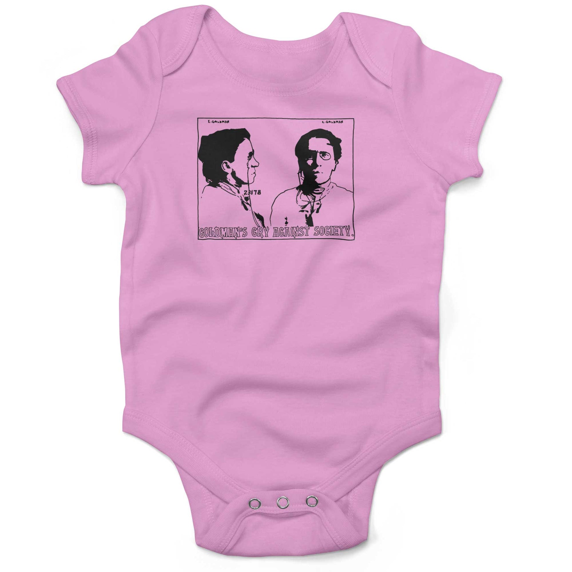 Emma Goldman Infant Bodysuit or Raglan Baby Tee-Organic Pink-3-6 months