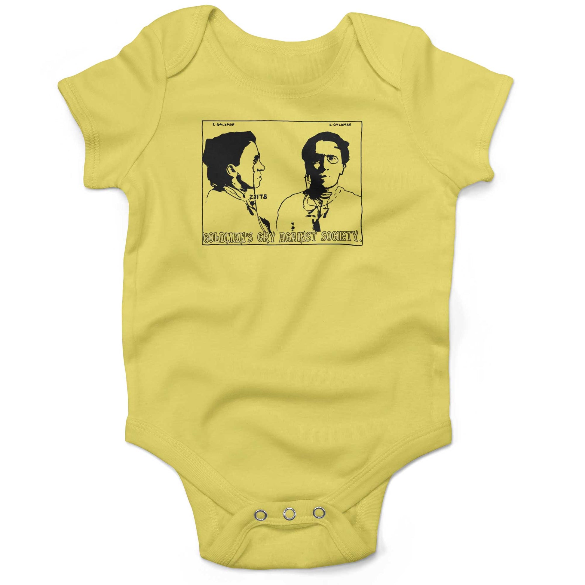 Emma Goldman Infant Bodysuit or Raglan Baby Tee-Yellow-3-6 months
