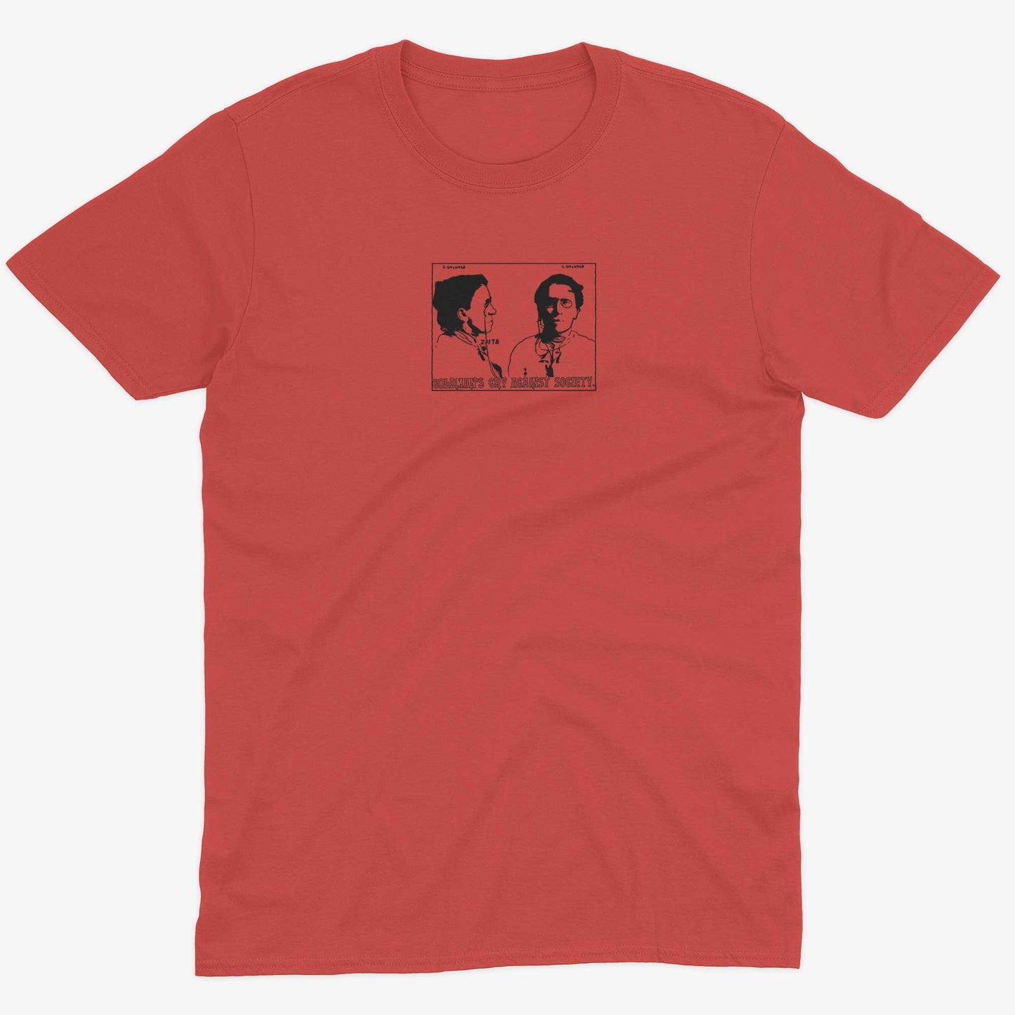 Emma Goldman Unisex Or Women's Cotton T-shirt-Red-Unisex
