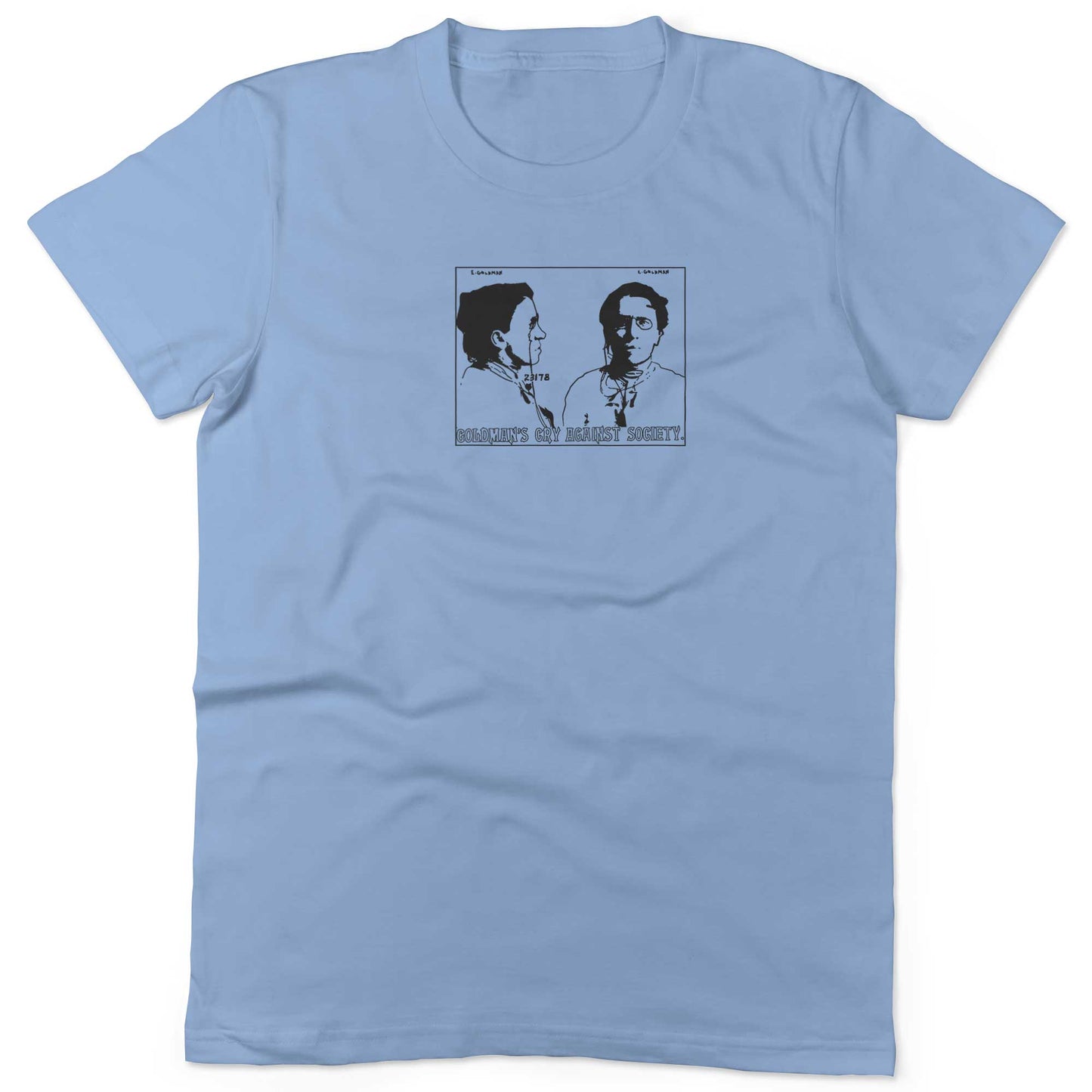 Emma Goldman Unisex Or Women's Cotton T-shirt-Baby Blue-Women