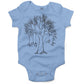 Hug A Tree Infant Bodysuit or Raglan Tee-Organic Baby Blue-3-6 months