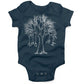 Hug A Tree Infant Bodysuit or Raglan Tee-Organic Pacific Blue-3-6 months