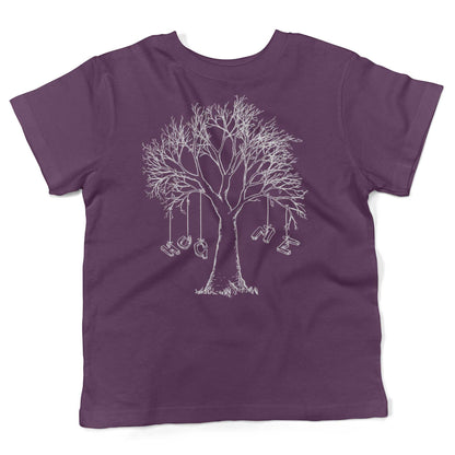 Hug A Tree Toddler Shirt-Organic Purple-2T