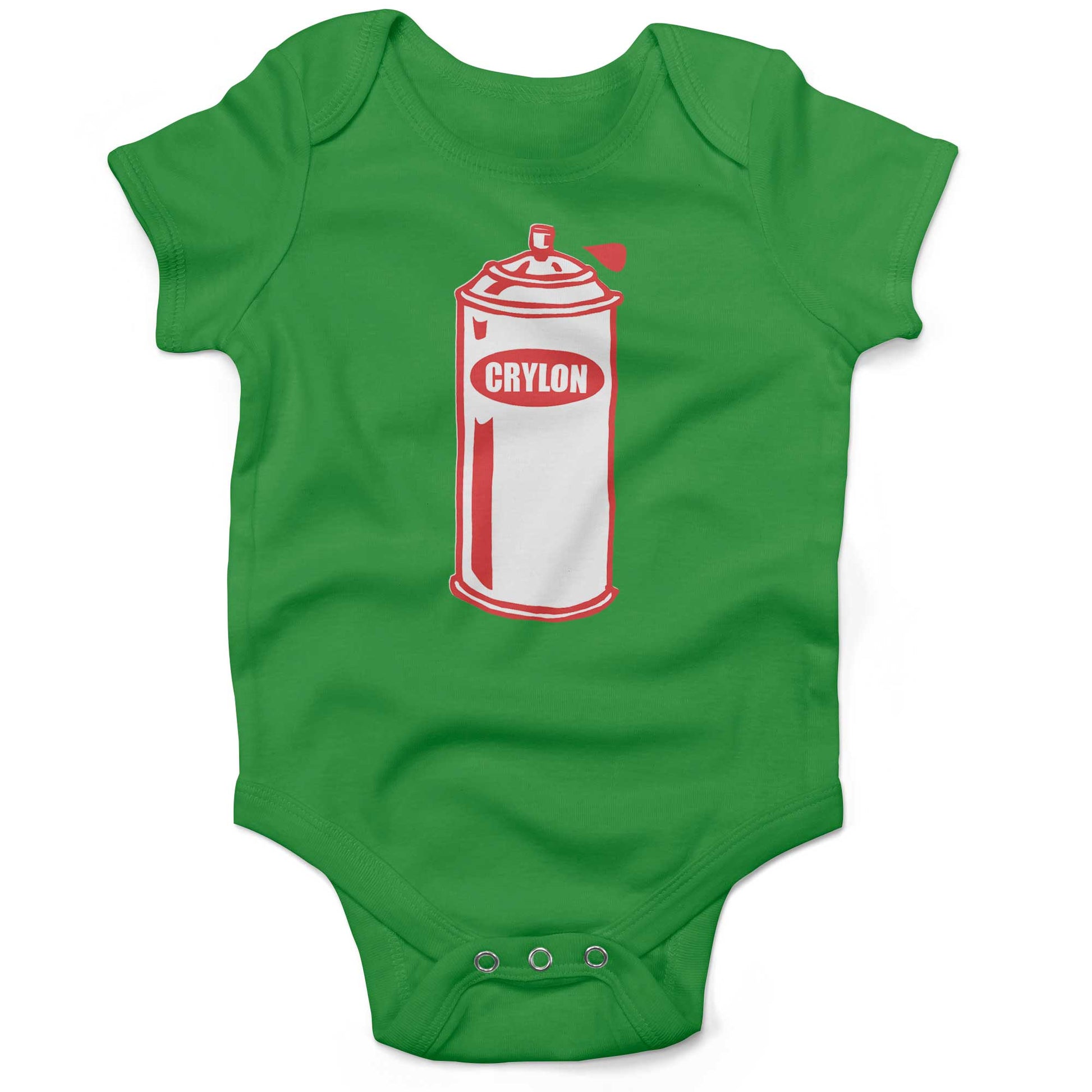 Crylon Cans Infant Bodysuit or Raglan Tee-Grass Green-3-6 months