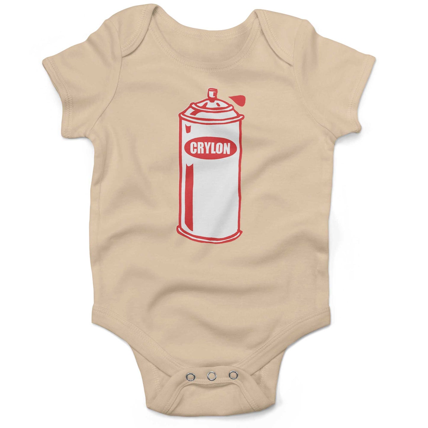 Crylon Cans Infant Bodysuit or Raglan Tee-Organic Natural-3-6 months