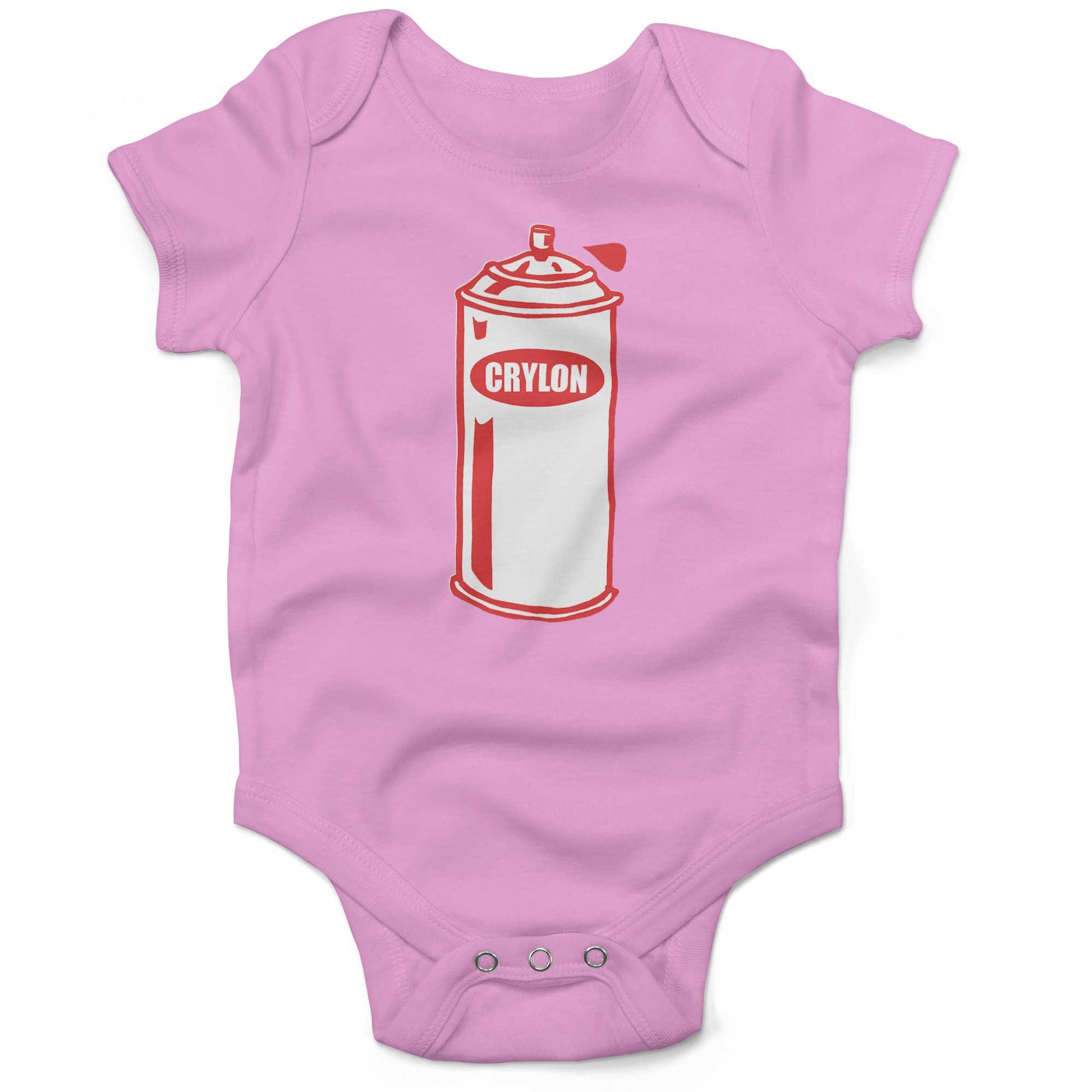 Crylon Cans Infant Bodysuit or Raglan Tee-Organic Pink-3-6 months
