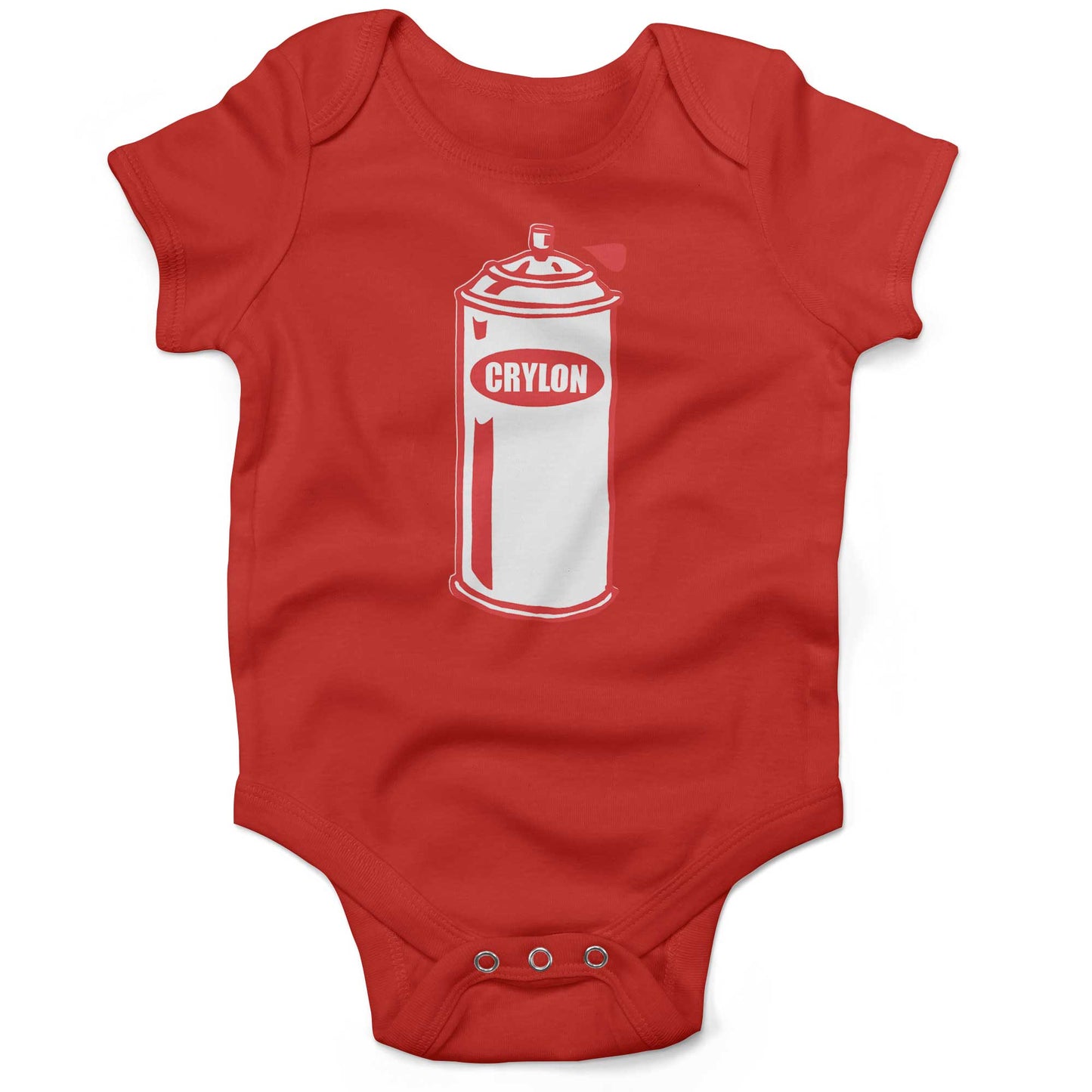 Crylon Cans Infant Bodysuit or Raglan Tee-Organic Red-3-6 months