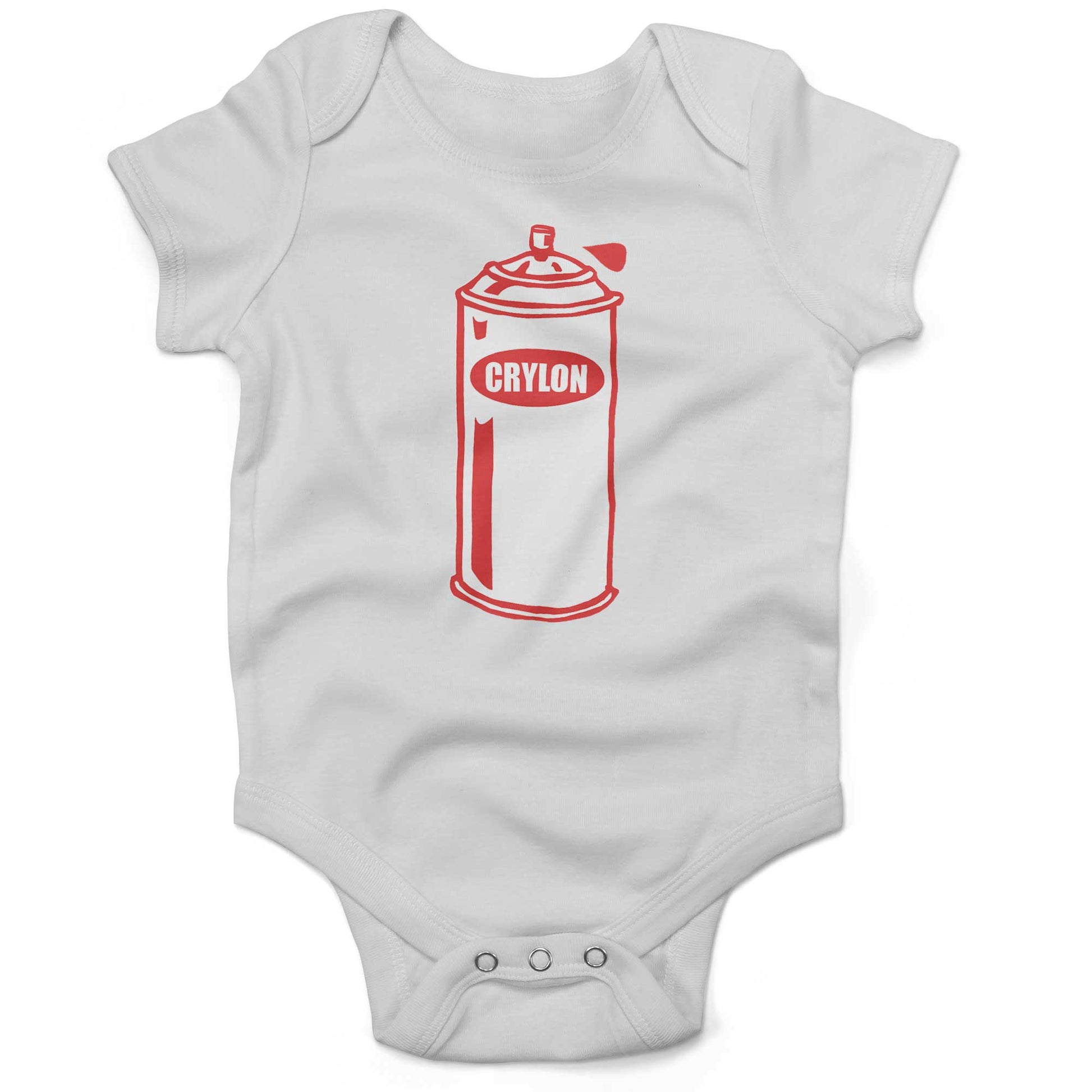 Crylon Cans Infant Bodysuit or Raglan Tee-White-3-6 months