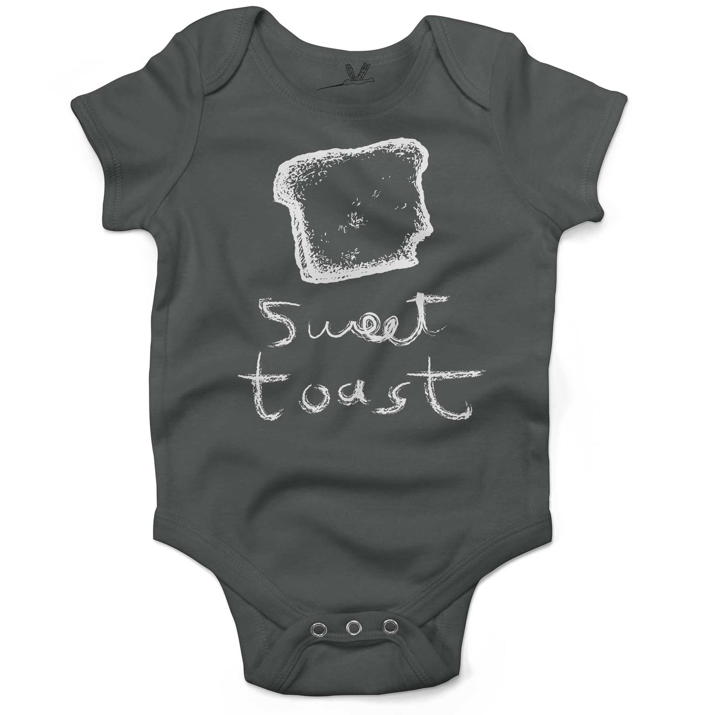 Sweet Toast Infant Bodysuit or Raglan Tee-Organic Asphalt-3-6 months