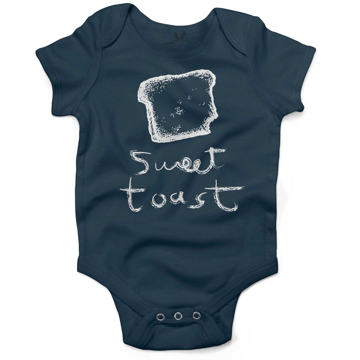 Sweet Toast Infant Bodysuit or Raglan Tee-Organic Pacific Blue-3-6 months