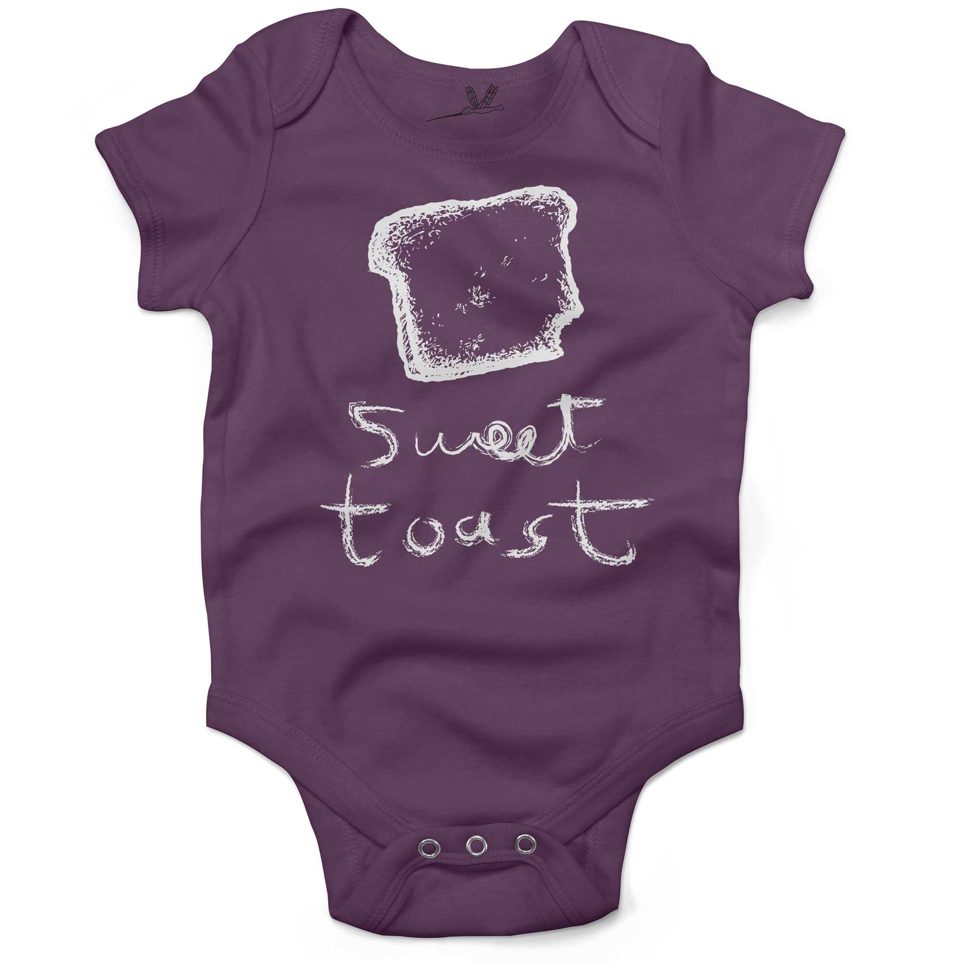 Sweet Toast Infant Bodysuit or Raglan Tee-Organic Purple-3-6 months