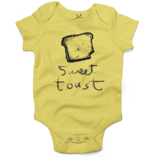 Sweet Toast Infant Bodysuit or Raglan Tee-Yellow-3-6 months