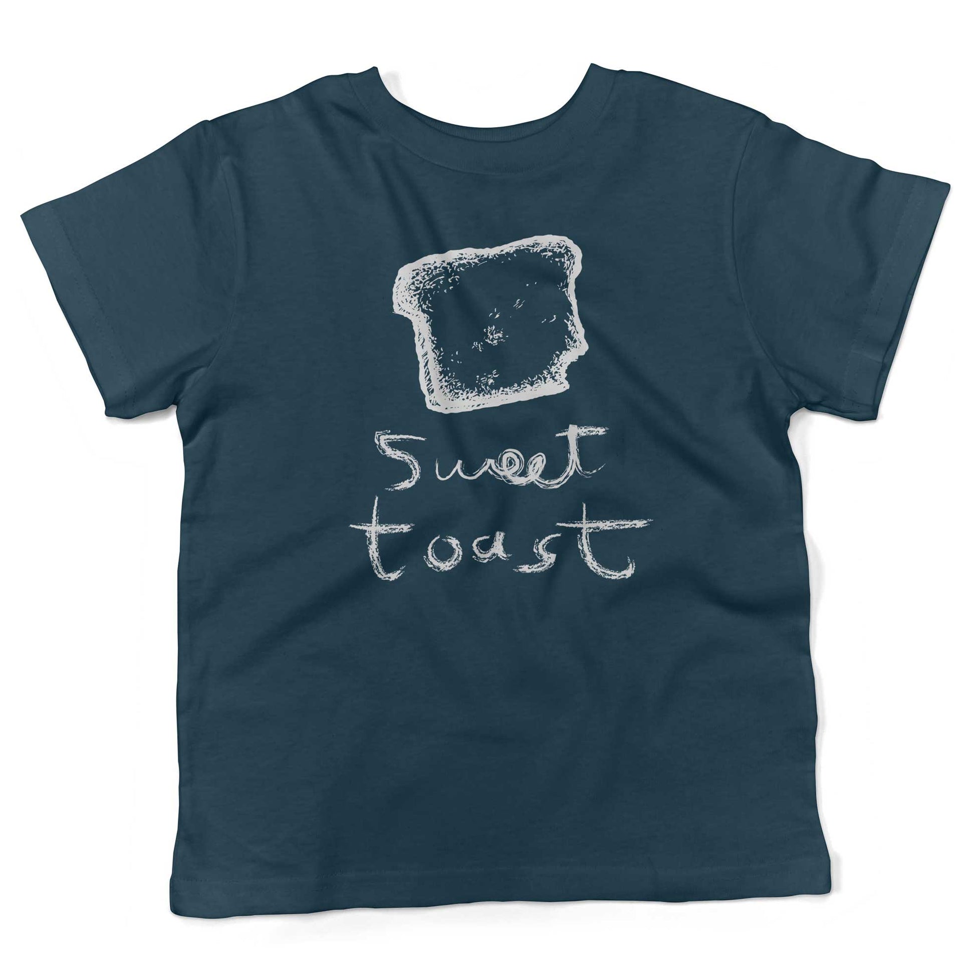Sweet Toast Toddler Shirt-Organic Pacific Blue-2T