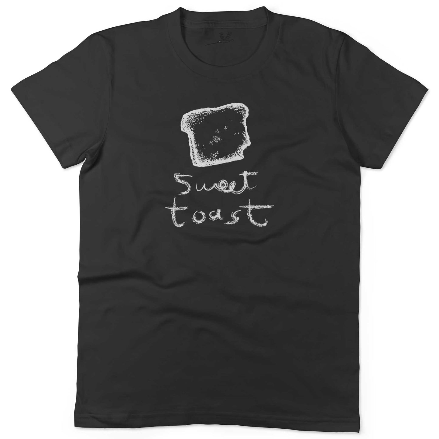 Sweet Toast Unisex Or Women's Cotton T-shirt-Black-Woman