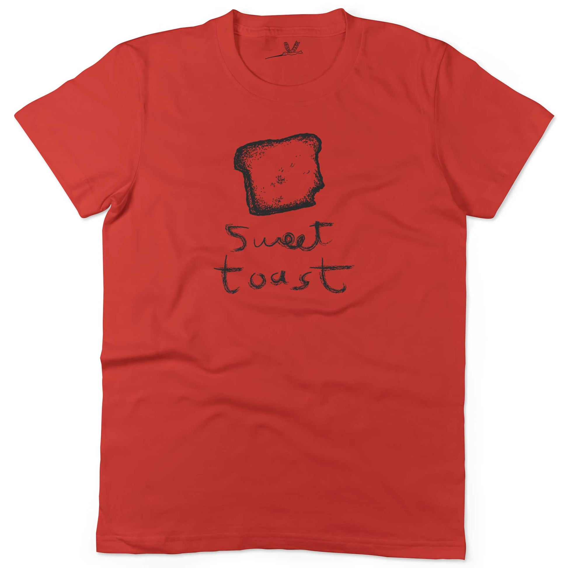 Sweet Toast Unisex Or Women's Cotton T-shirt-Red-Woman