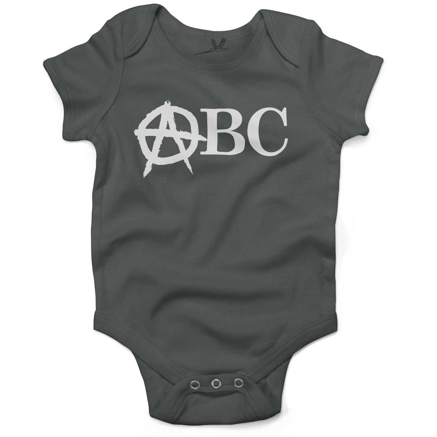 Punk Rock Alphabet Infant Bodysuit or Raglan Tee-Organic Asphalt-3-6 months