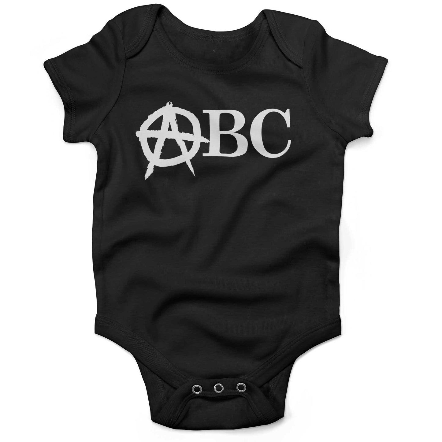 Punk Rock Alphabet Infant Bodysuit or Raglan Tee-Organic Black-3-6 months