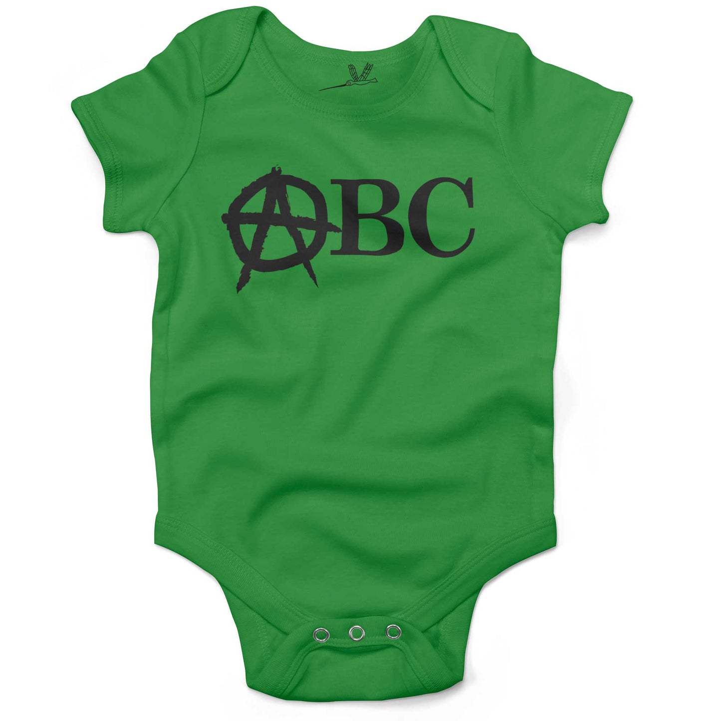 Punk Rock Alphabet Infant Bodysuit or Raglan Tee-Grass Green-3-6 months