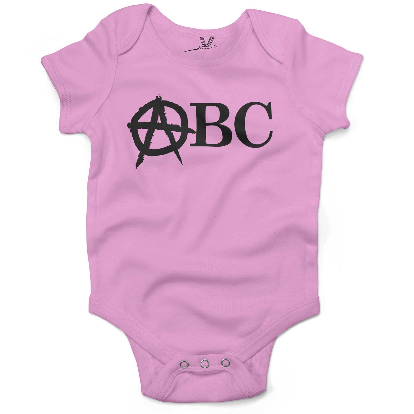 Punk Rock Alphabet Infant Bodysuit or Raglan Tee-Organic Pink-3-6 months