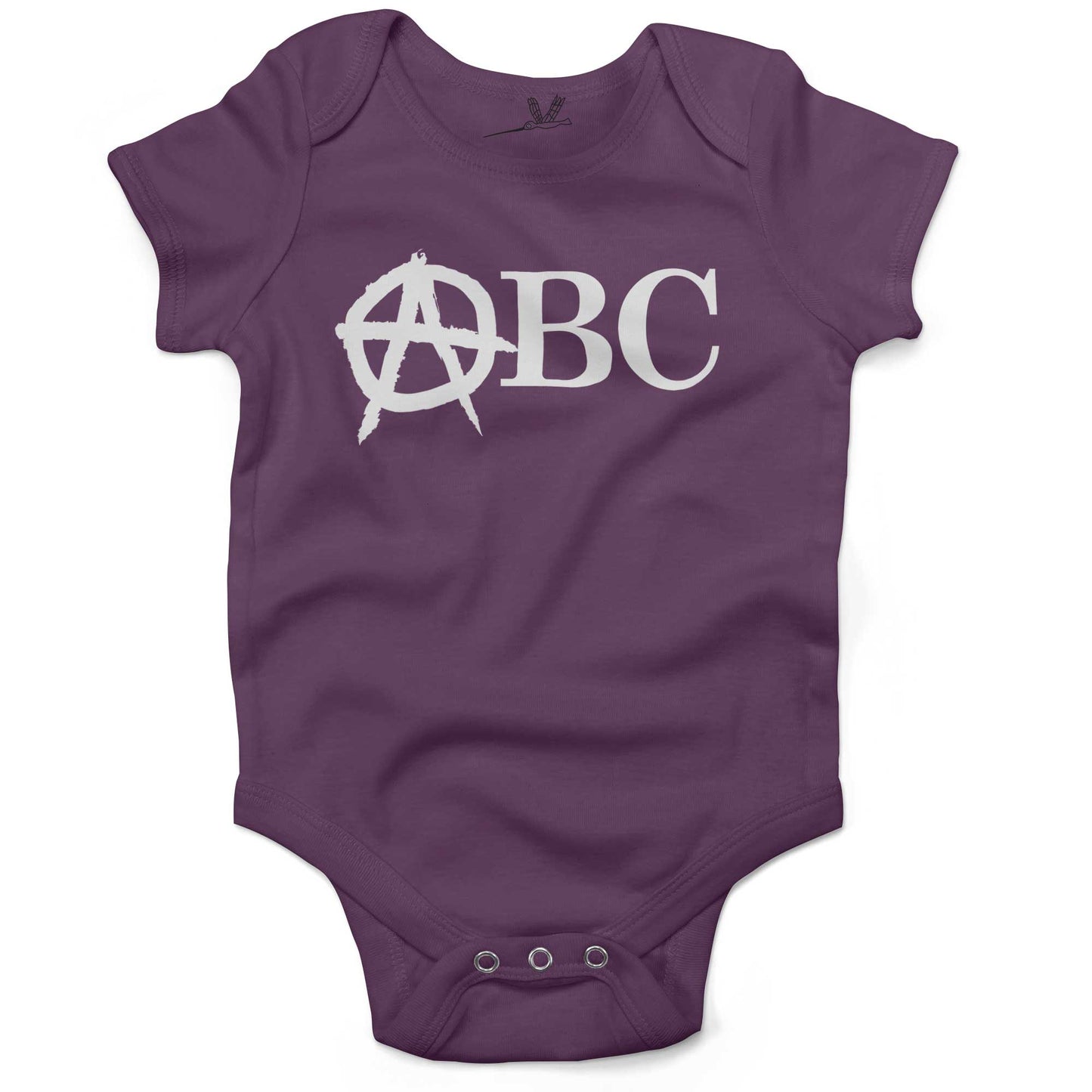 Punk Rock Alphabet Infant Bodysuit or Raglan Tee-Organic Purple-3-6 months