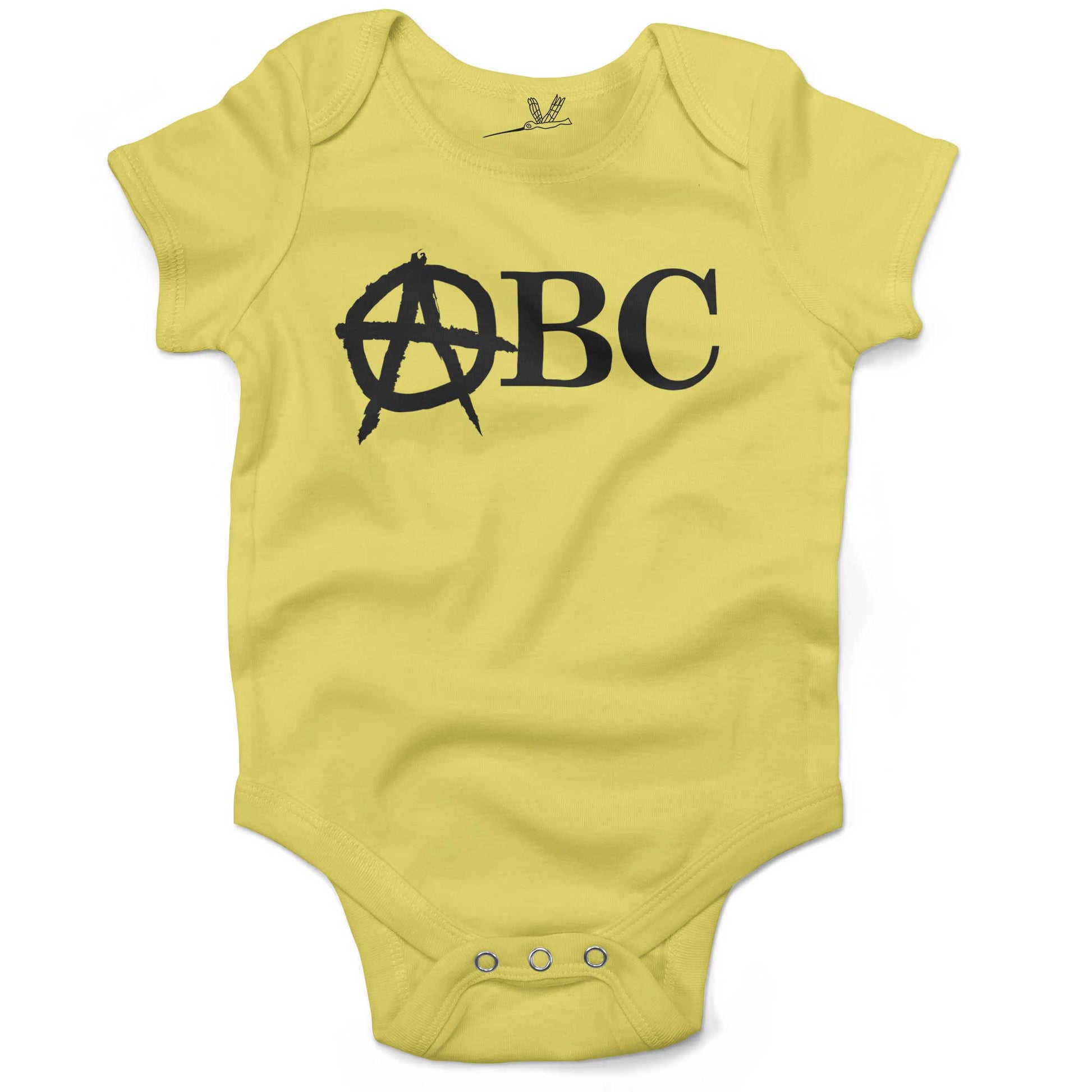 Punk Rock Alphabet Infant Bodysuit or Raglan Tee-Yellow-3-6 months