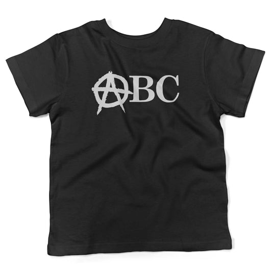 Punk Rock Alphabet Toddler Shirt-Organic Black-2T