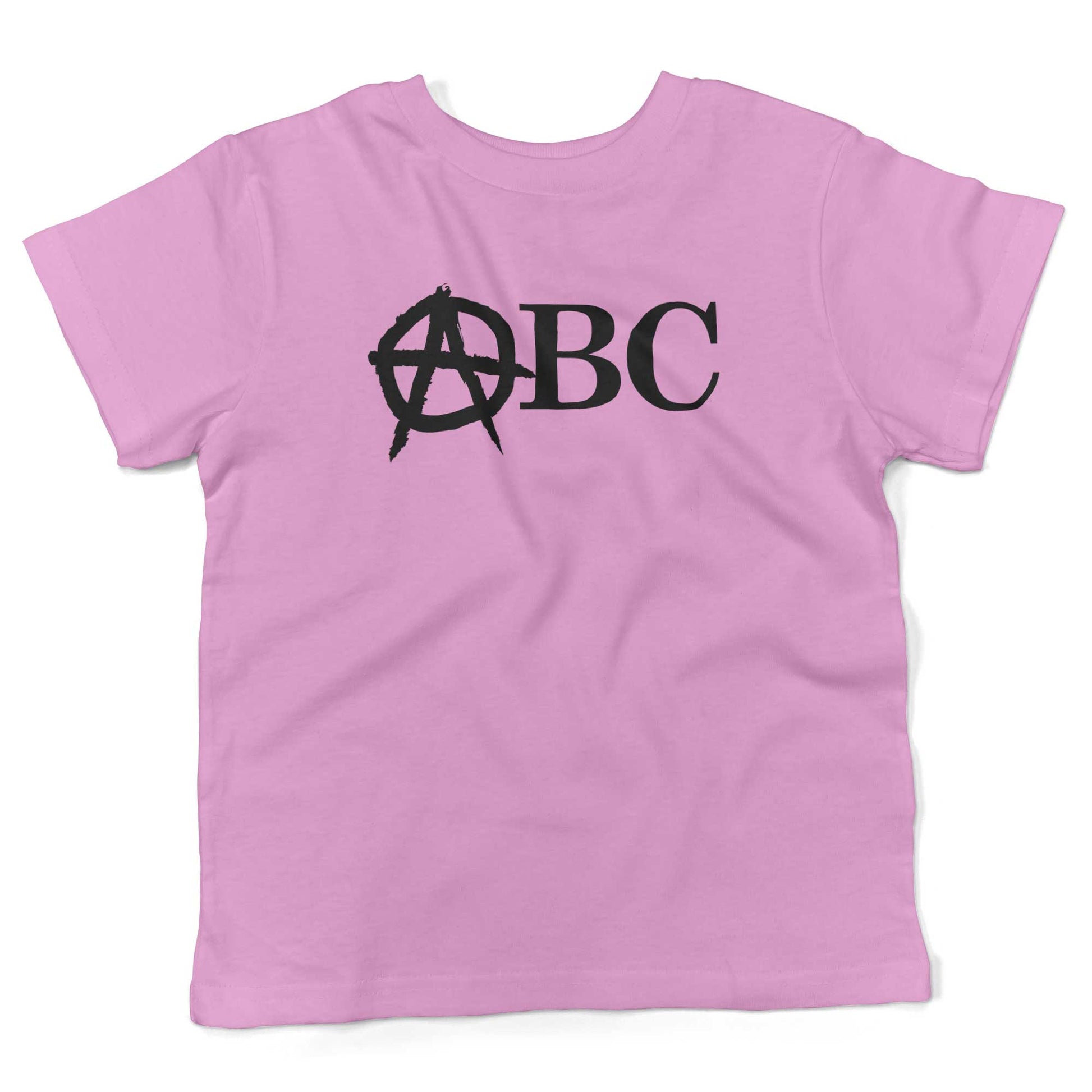 Punk Rock Alphabet Toddler Shirt-Organic Pink-2T