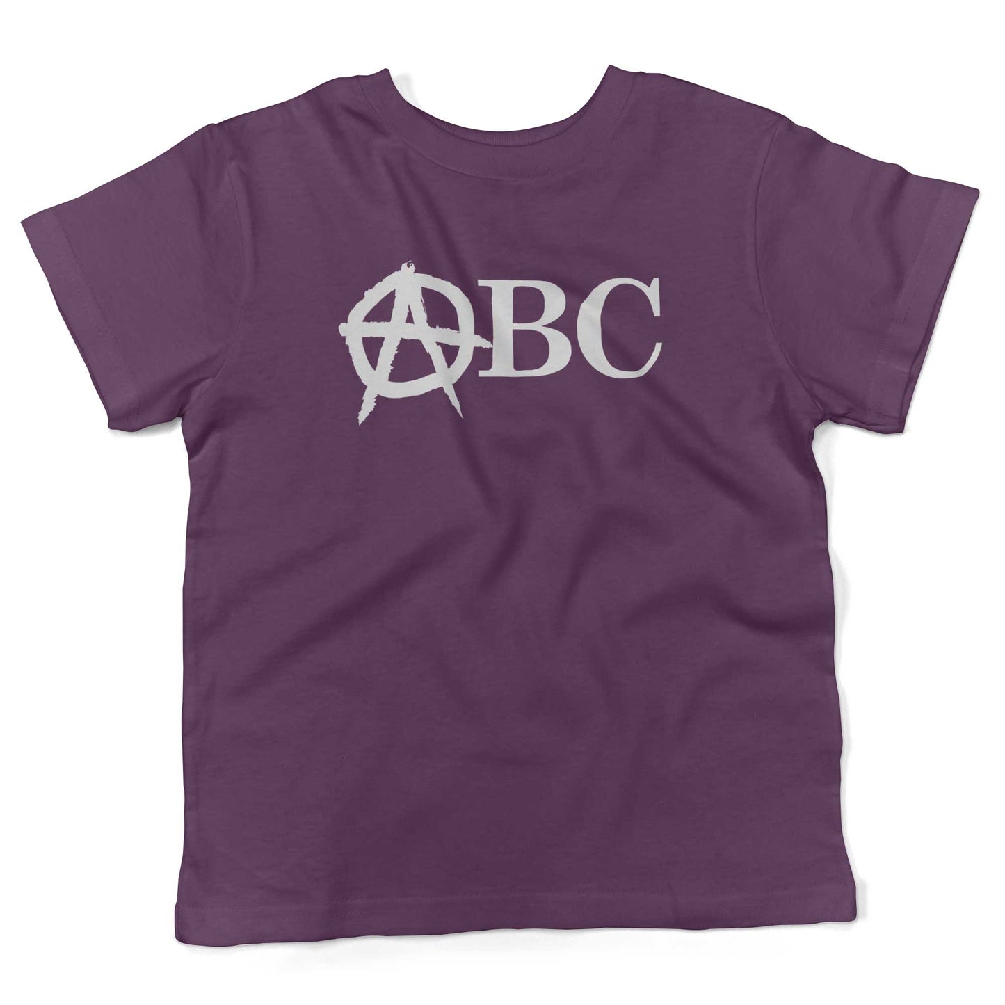 Punk Rock Alphabet Toddler Shirt-Organic Purple-2T
