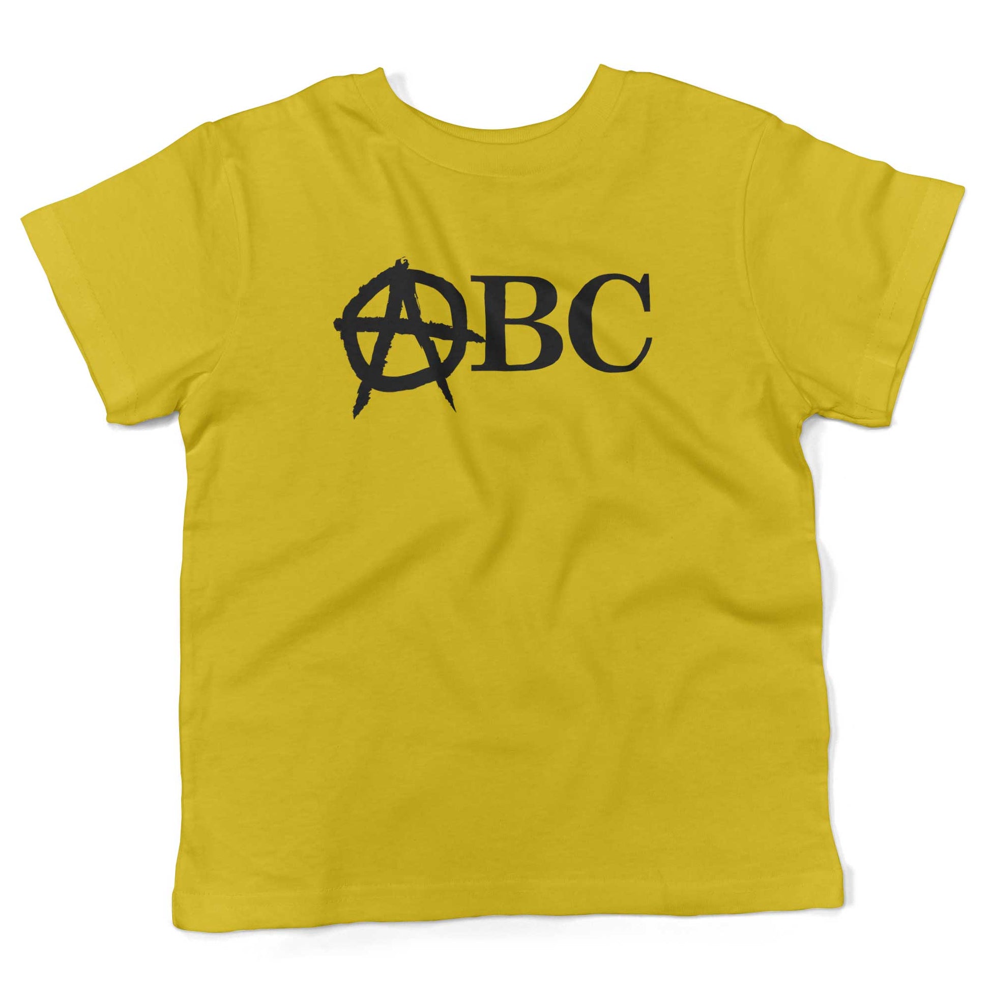 Punk Rock Alphabet Toddler Shirt-Sunshine Yellow-2T