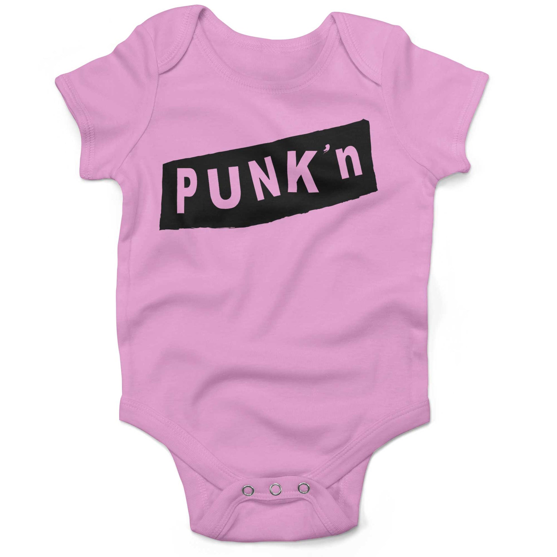 Pumpkin Punk'n Infant Bodysuit or Raglan Tee-Organic Pink-3-6 months