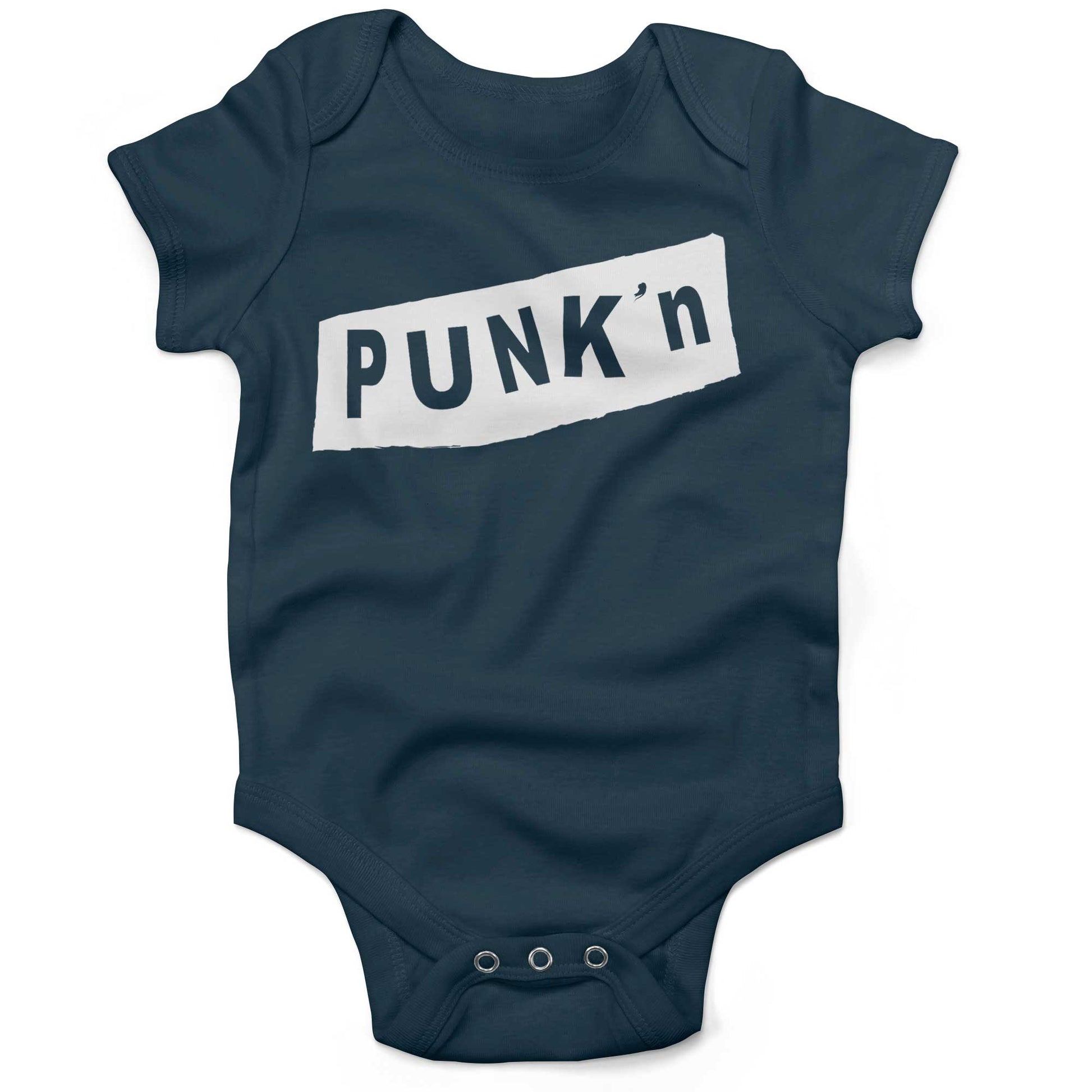 Pumpkin Punk'n Infant Bodysuit or Raglan Tee-Organic Pacific Blue-3-6 months