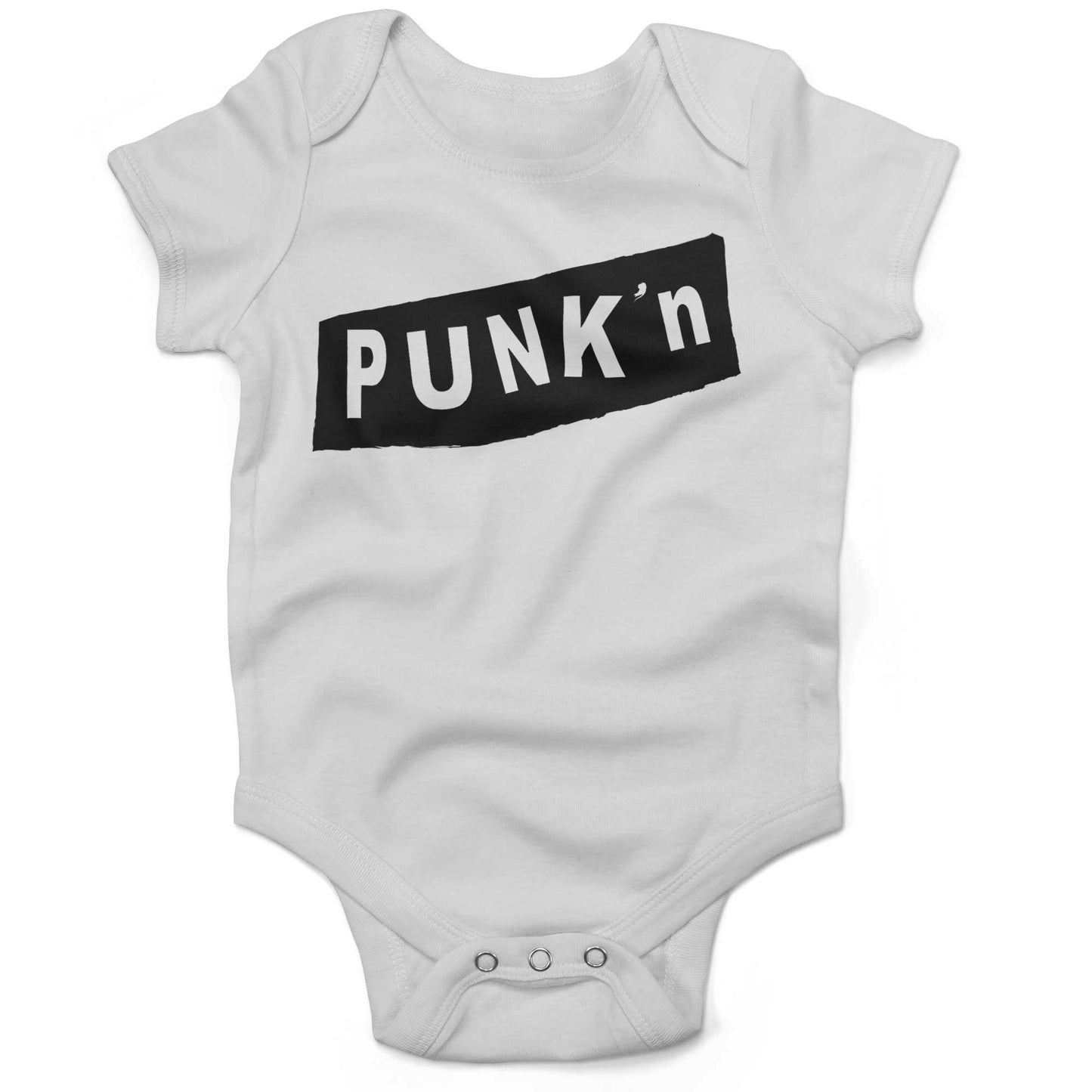 Pumpkin Punk'n Infant Bodysuit or Raglan Tee-White-3-6 months