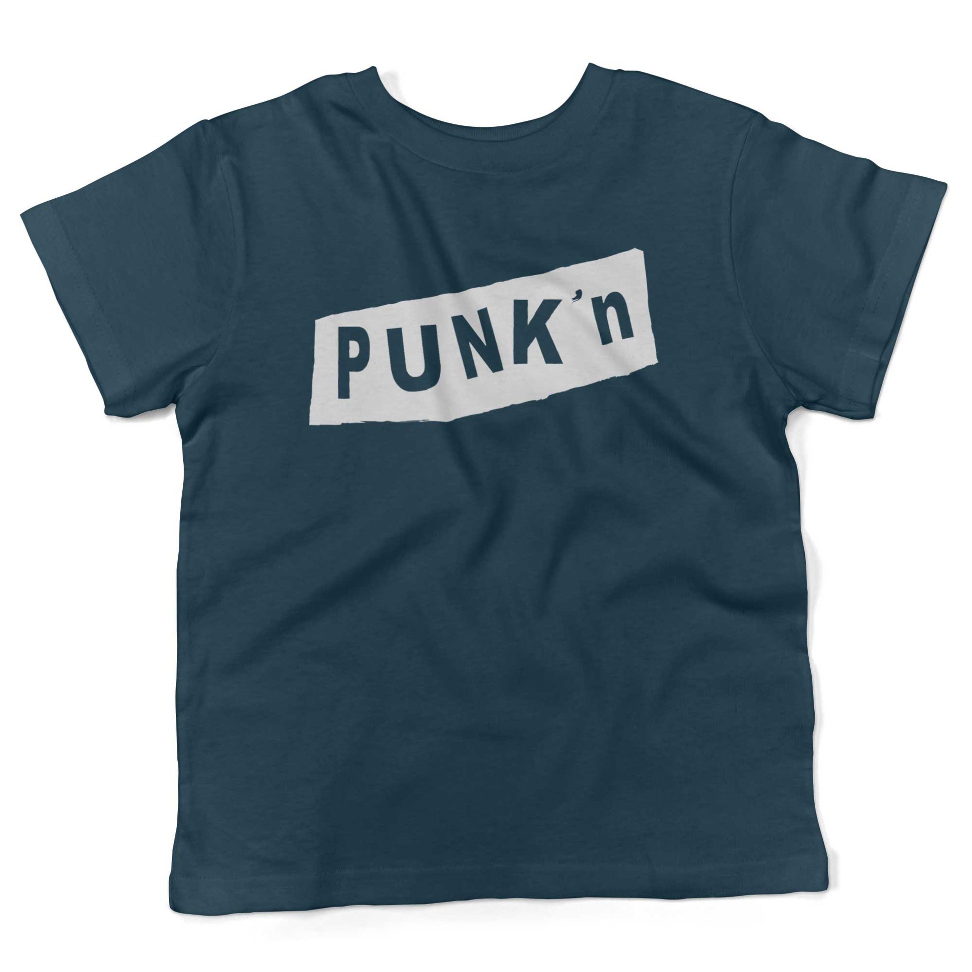 Pumpkin Punk'n Toddler Shirt-Organic Pacific Blue-2T