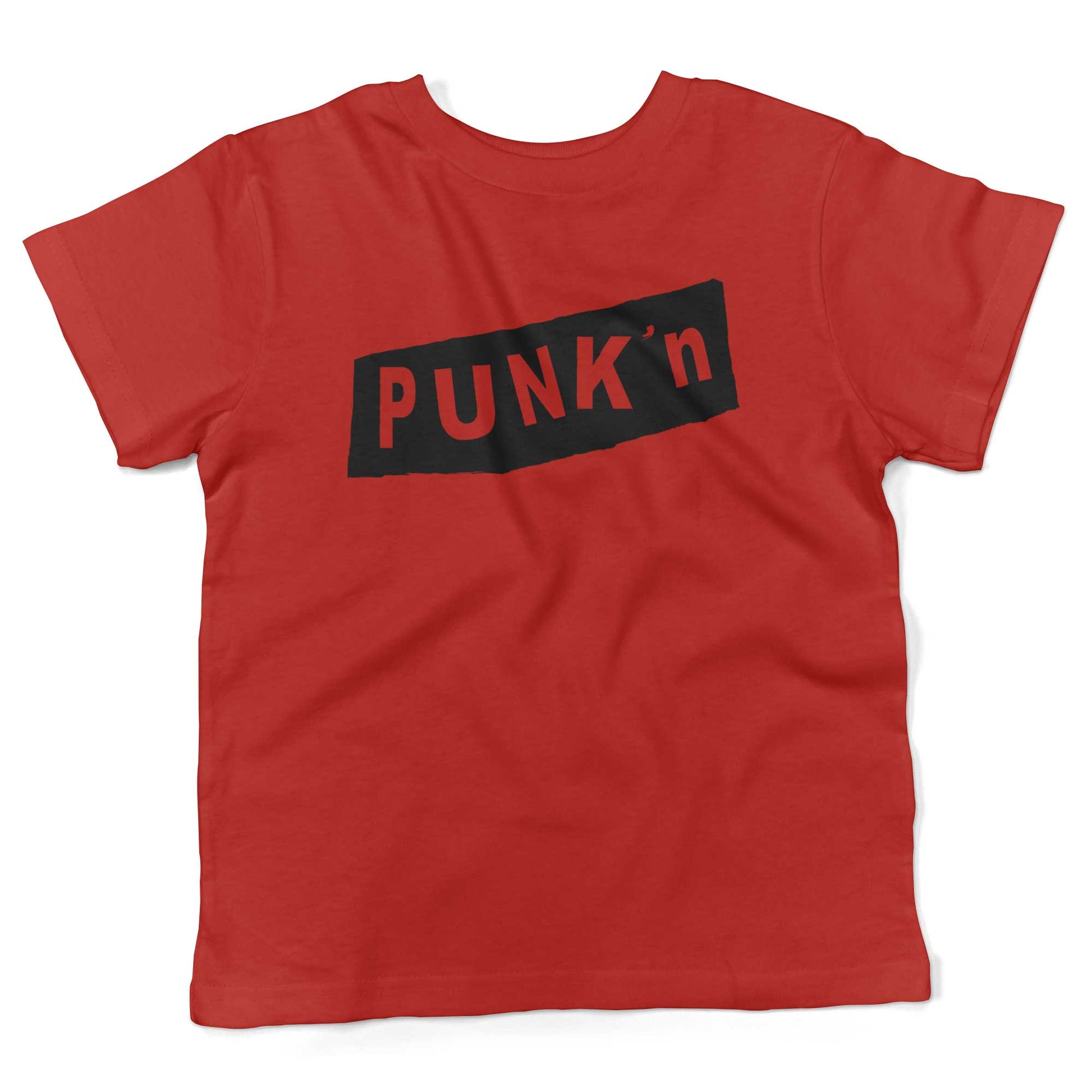 Pumpkin Punk'n Toddler Shirt-Red-2T