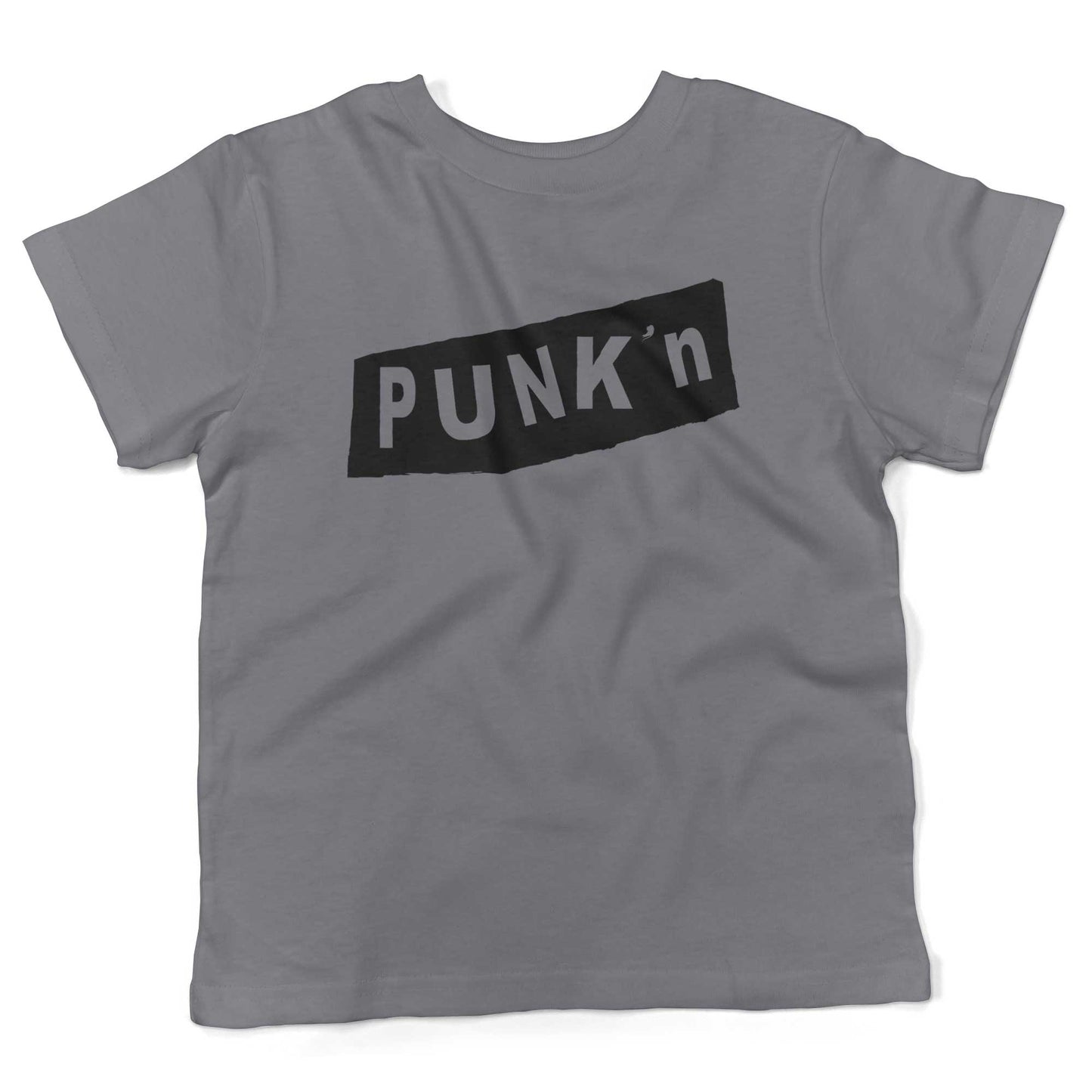 Pumpkin Punk'n Toddler Shirt-Slate-2T