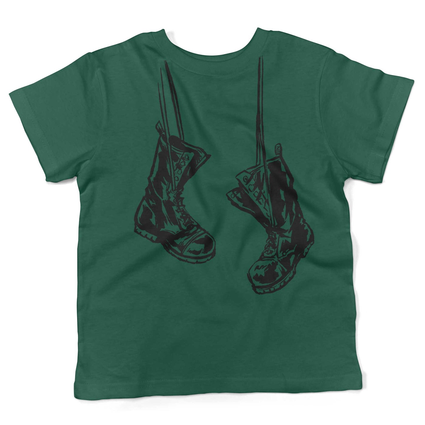 Baby Combat Boots Toddler Shirt-Kelly Green-2T
