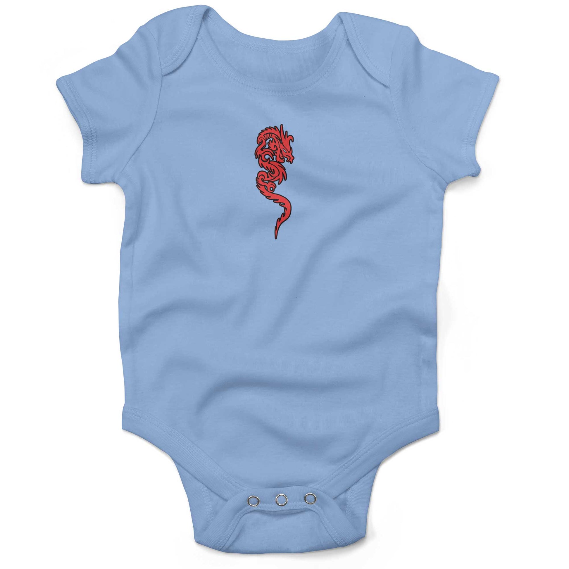 Martial Arts Infant Bodysuit or Raglan Tee-Organic Baby Blue-3-6 months