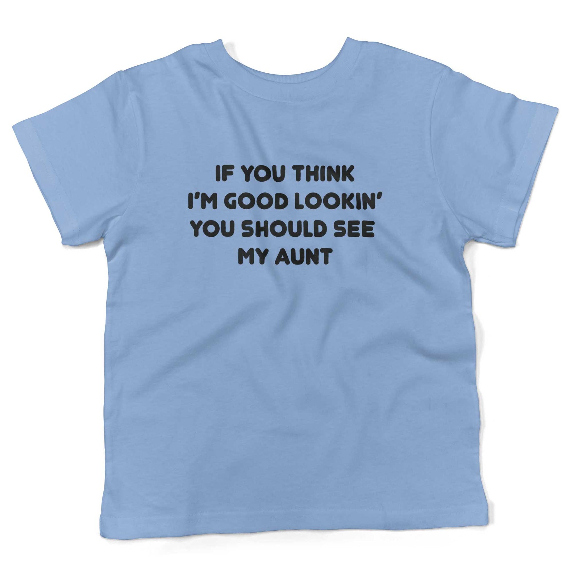 If You Think I'm Good Lookin' You Should See My Aunt Toddler Shirt-Organic Baby Blue-2T