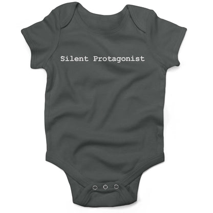 Silent Protagonist Infant Bodysuit or Raglan Tee-Organic Asphalt-3-6 months