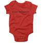 Silent Protagonist Infant Bodysuit or Raglan Tee-Organic Red-3-6 months