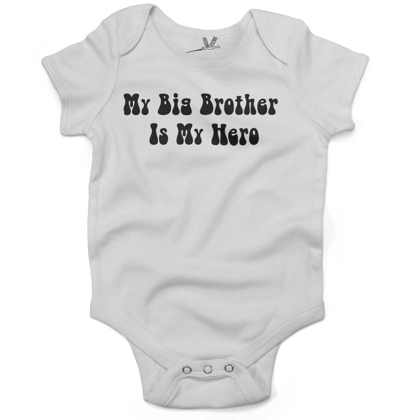 My Big Brother Is My Hero Infant Bodysuit or Raglan Tee-White-3-6 months