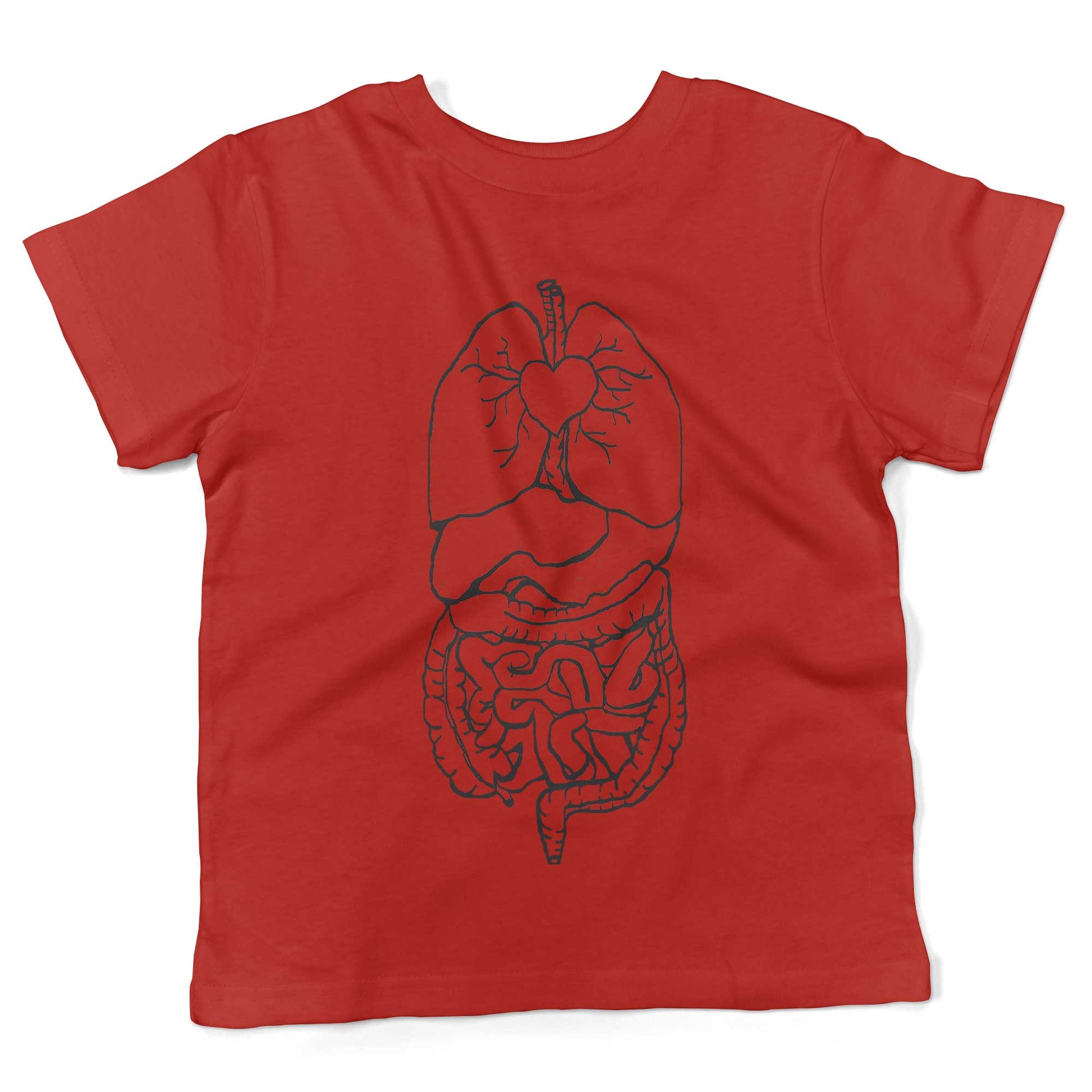 Digestive System Toddler Shirt-Red-2T
