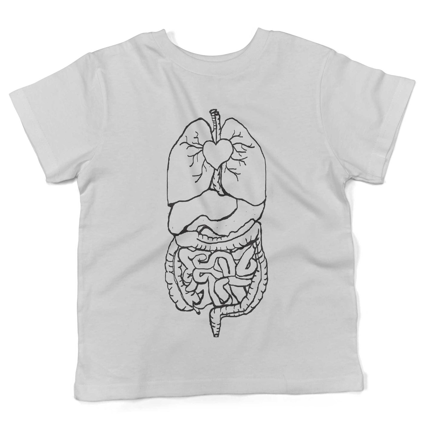 Digestive System Toddler Shirt-White-2T
