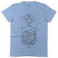 Digestive System Unisex Or Women's Cotton T-shirt-Baby Blue-Woman