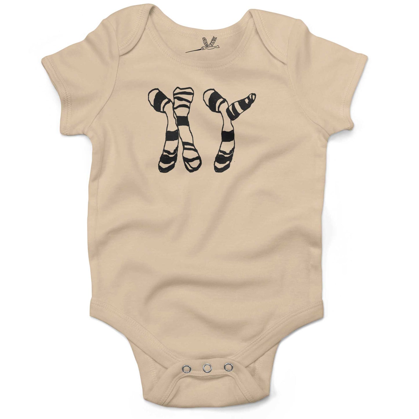 XY Boy Chromosomes Infant Bodysuit or Raglan Tee-Organic Natural-3-6 months