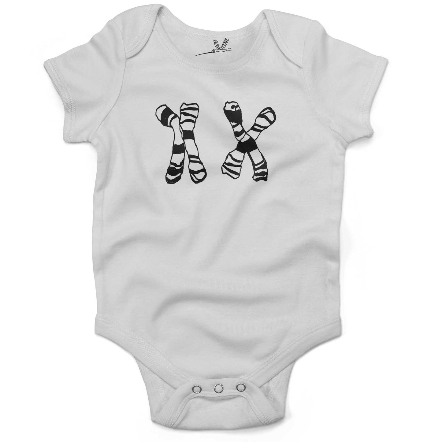 XX Girl Chromosomes Infant Bodysuit or Raglan Tee-White-3-6 months