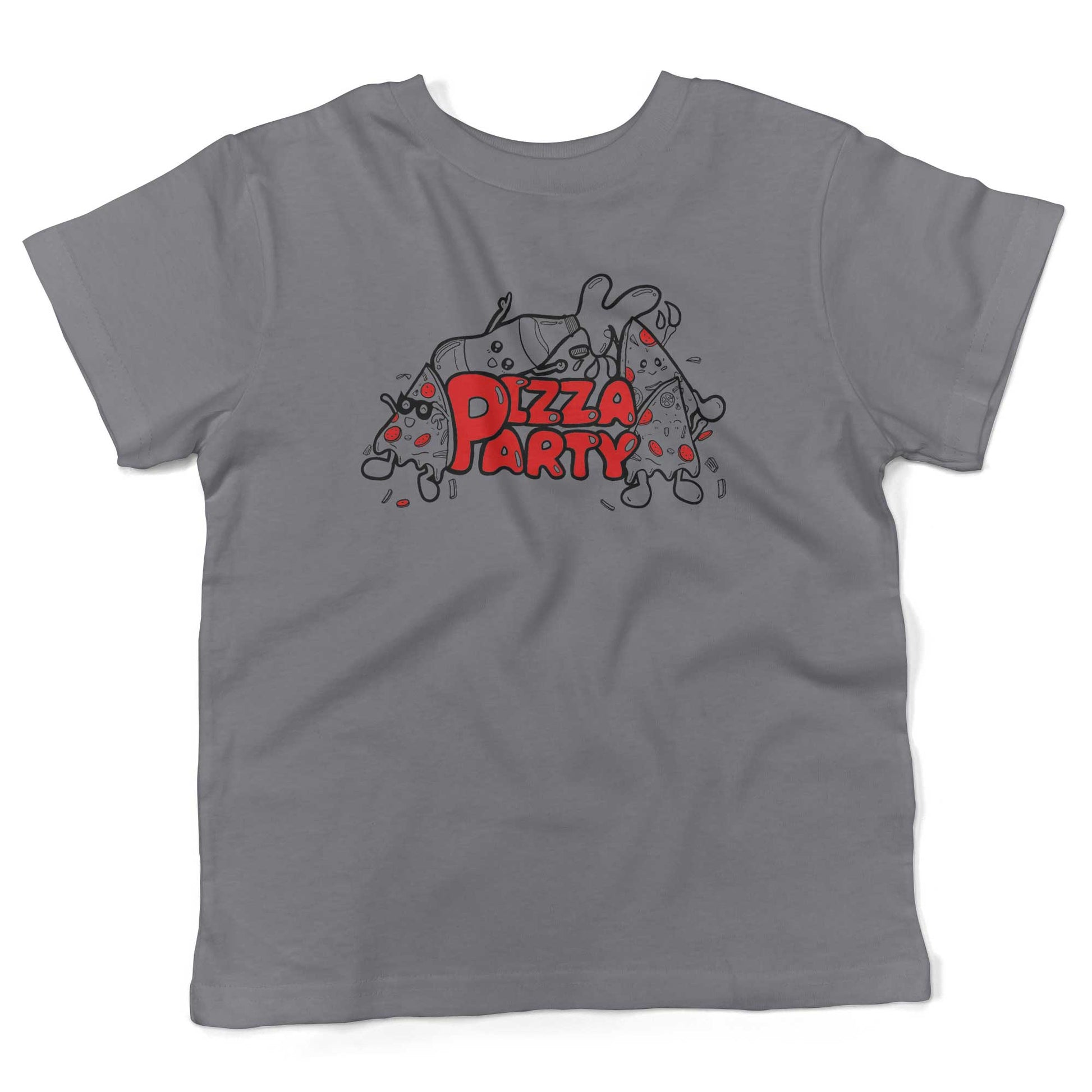 Pizza Party Toddler Shirt-Slate-2T