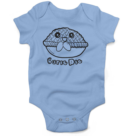 Cutie Pie Infant Bodysuit or Raglan Tee-Organic Baby Blue-3-6 months