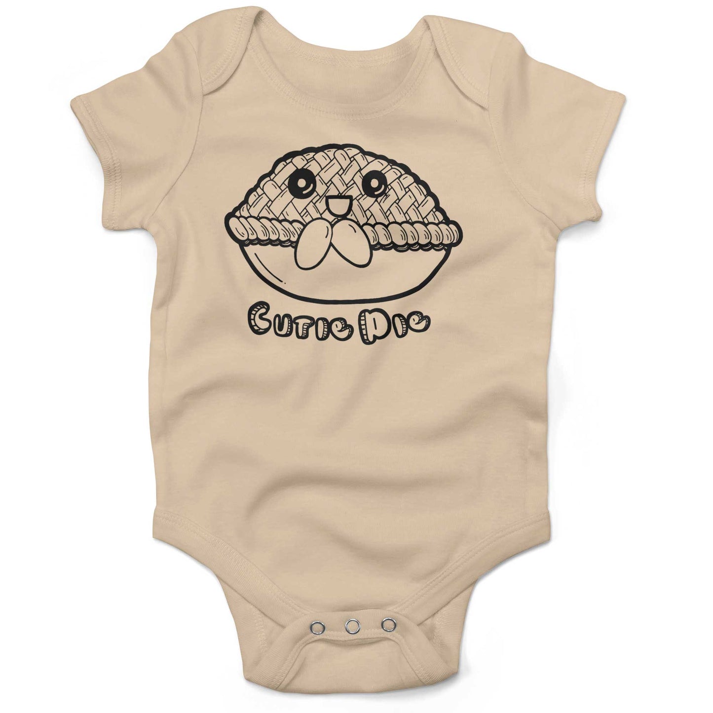Cutie Pie Infant Bodysuit or Raglan Tee-Organic Natural-3-6 months